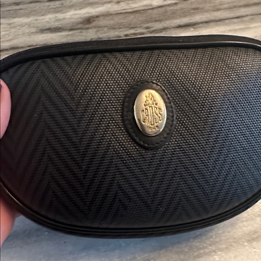 VINTAGE MARK CROSS CHEVRON PATTERN COSMETIC CASE - Picture 2 of 5
